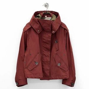 Burberry Red Trench Coat (cropped short)